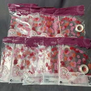Cymylarballoons 10 Packs of 5 Smiley Face Plastic Balloons